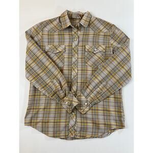 Vintage Sears JR Bazaar Women’s 11 Plaid Pearl Snap Western Shirt Hong Kong